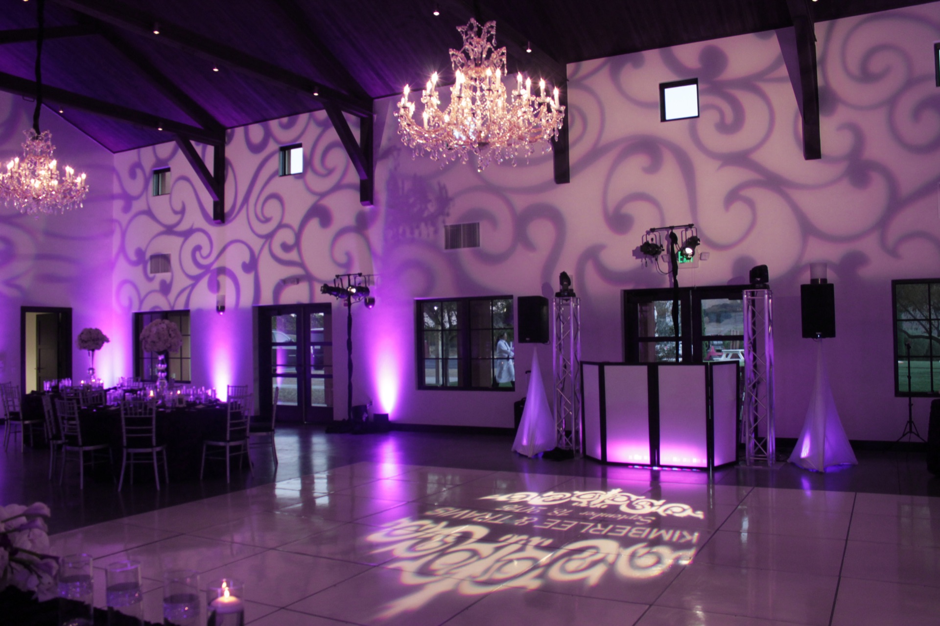 Dance floor lighting effects